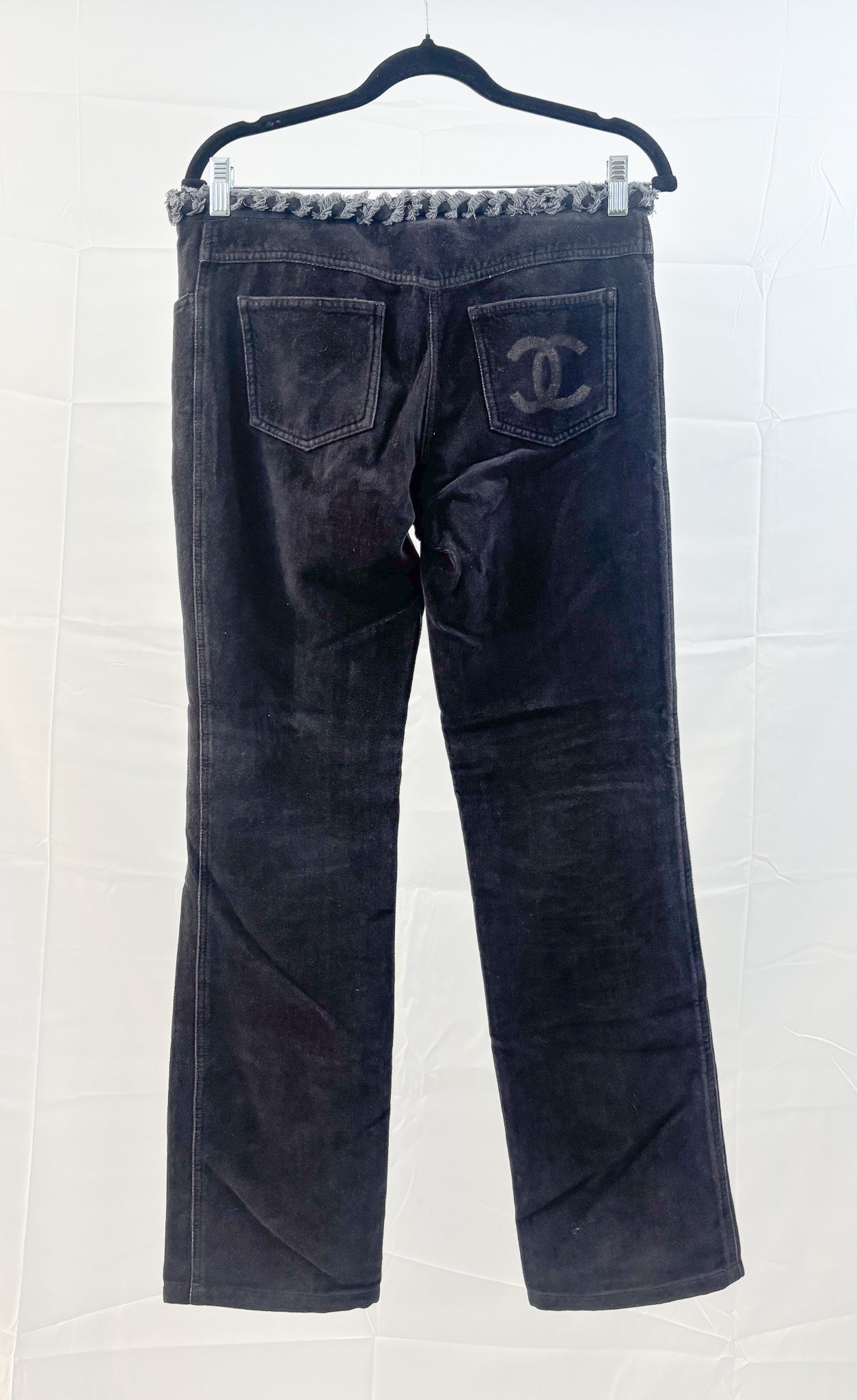 F/W 2002 Chanel Black Velvet Jeans