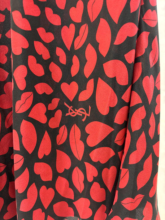 2011 YSL Yves Saint Laurent Edition 24 Lip Print Dress