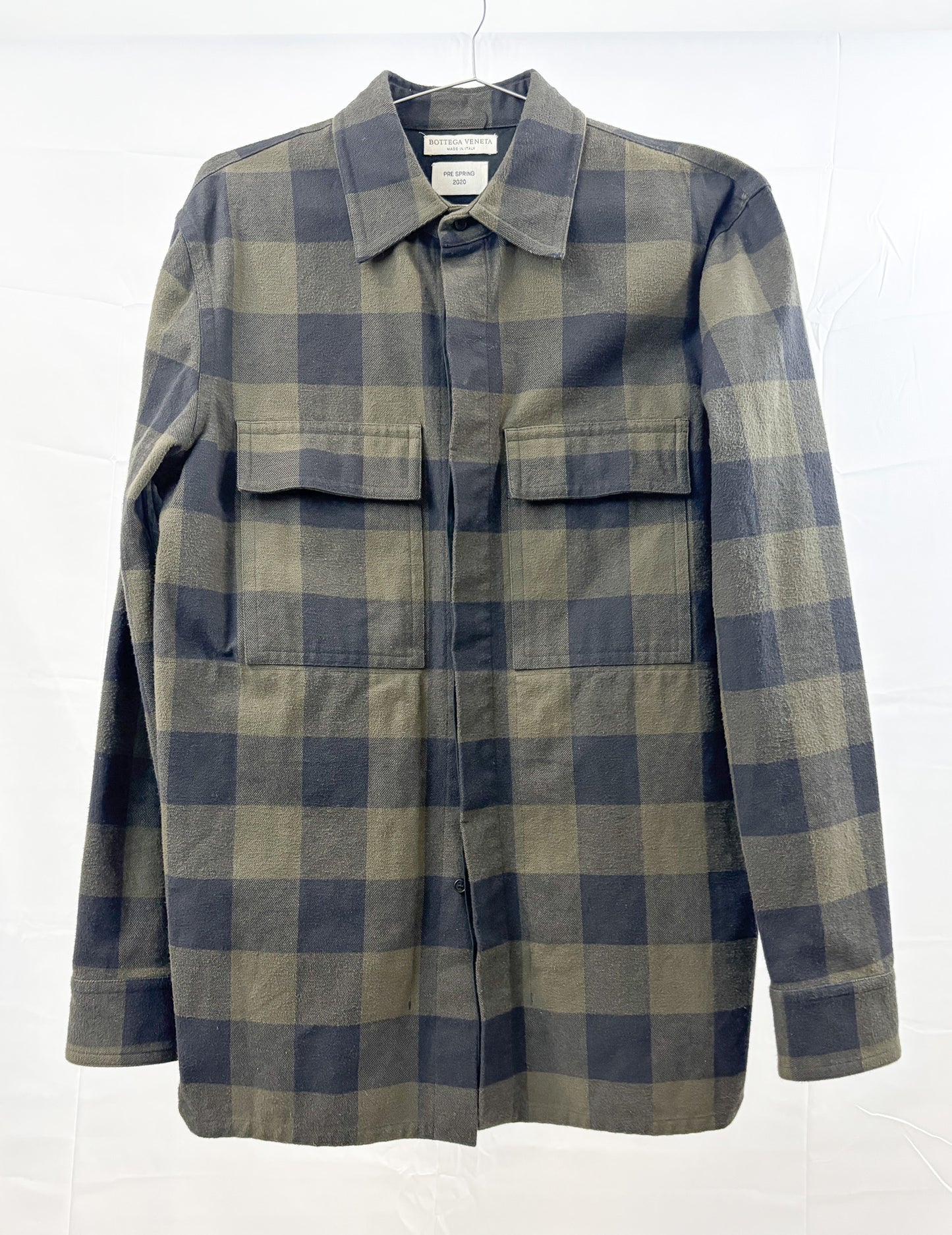 Pre Spring 2020 Bottega Veneta Men Buffalo Check Shirt Jacket