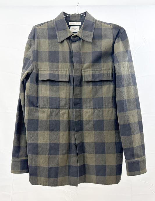 Pre Spring 2020 Bottega Veneta Men Buffalo Check Shirt Jacket