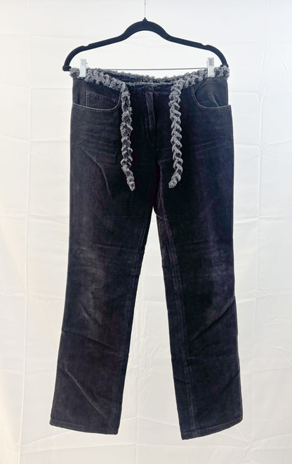 F/W 2002 Chanel Black Velvet Jeans
