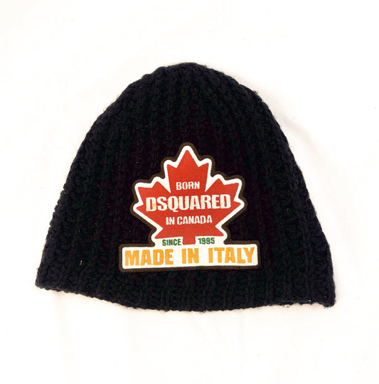 DSQUARED ribbed knit wool beanie